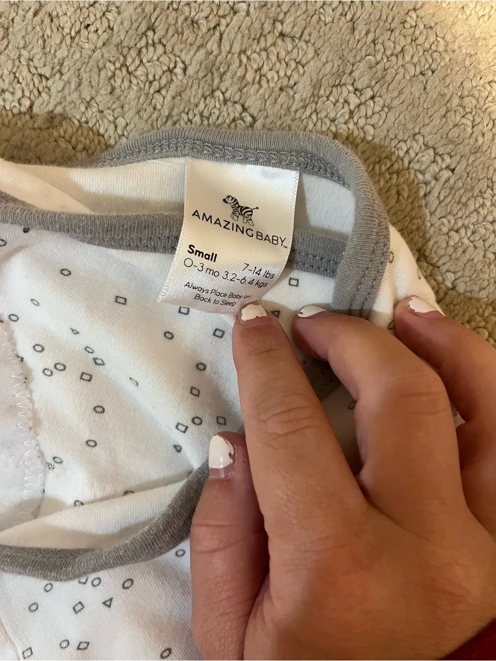SwaddleMe Grey and White Baby Swaddle Wraps